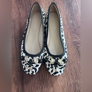 Stylish Black and White Animal Print Flats made by Aerosoles.
